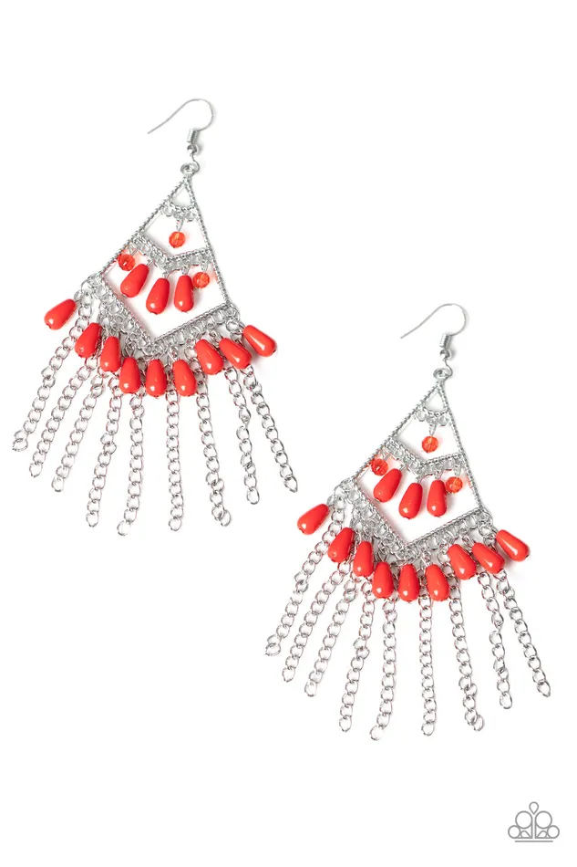 diannesjewelryshop Earrings | Paparazzi Trending Transcendence - Red Earrings