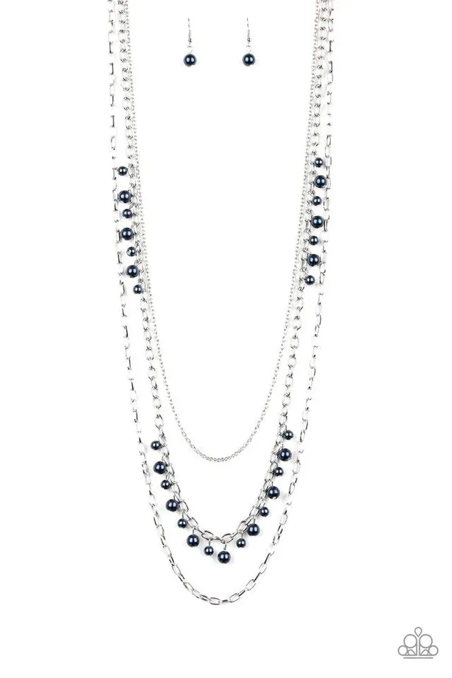 diannesjewelryshop Necklaces | Paparazzi Pearl Pageant Blue Necklace