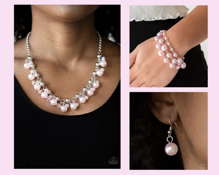 diannesjewelryshop Necklaces Paparazzi Pink $10 Set - Duchess Royale Necklace and Until the End of Timeless Bracelet