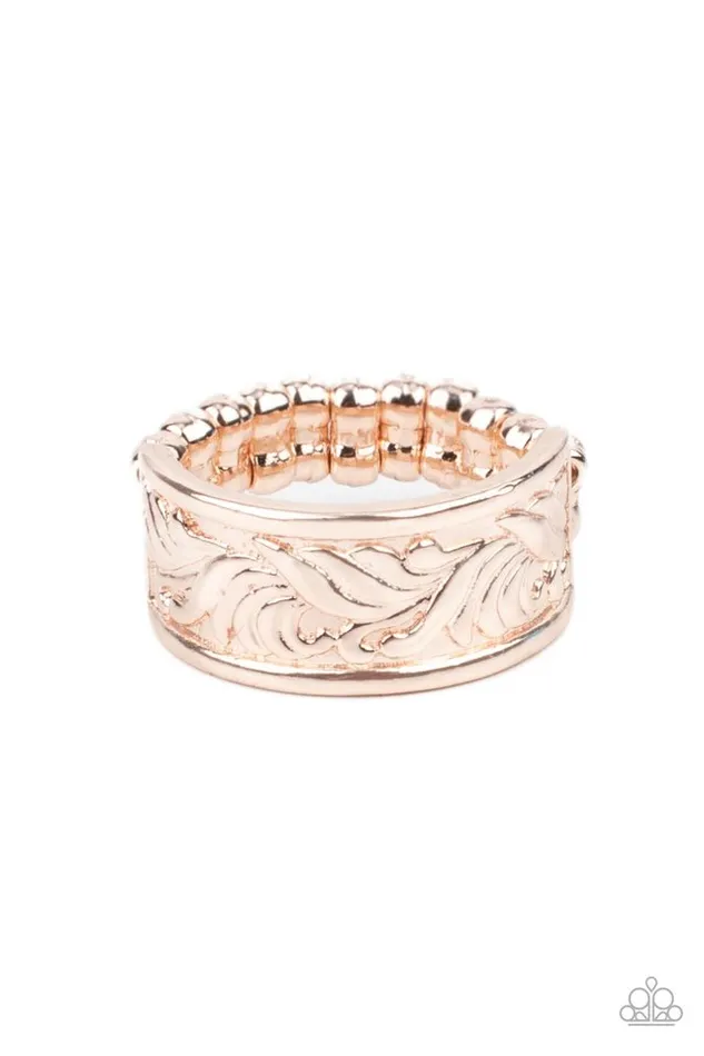 diannesjewelryshop Paparazzi Billowy Bands Rose Gold Ring | Rings