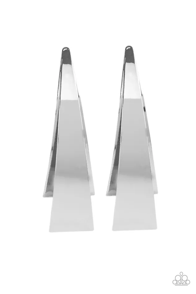 diannesjewelryshop Paparazzi Underestimated Edge Silver Earrings | Earrings