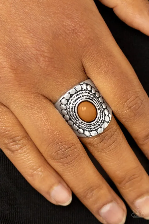 diannesjewelryshop Rings Paparazzi ZEN To One Brown Ring