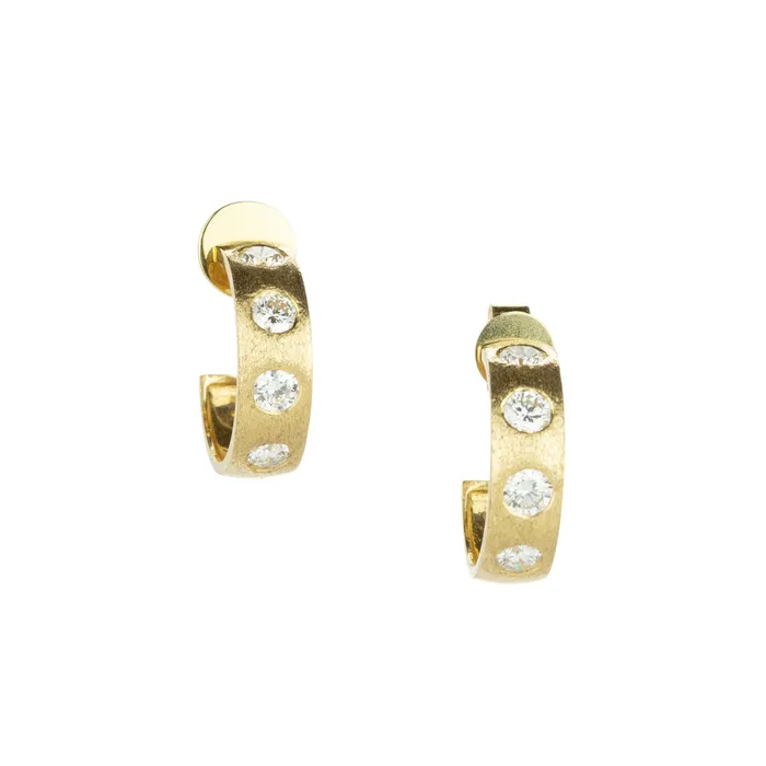 Dunes Diamond Hoop Earrings Sethi Couture Earrings