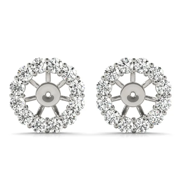 EARRING JACKET FOR 1.0 CT CENTER | Overnight Mountings Lab Earrings