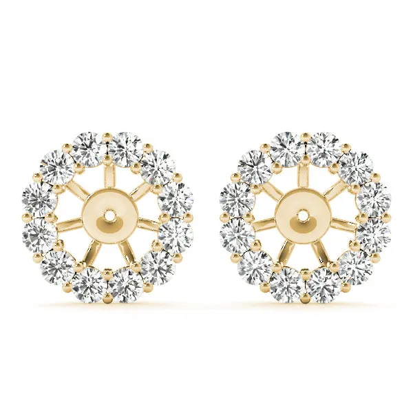 EARRING JACKET FOR 1.0 CT CENTER | Overnight Mountings Lab Earrings