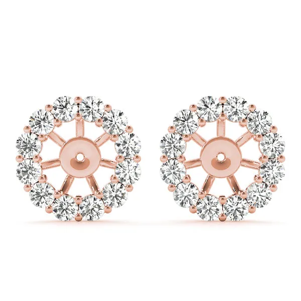 EARRING JACKET FOR 1.0 CT CENTER | Overnight Mountings Lab Earrings