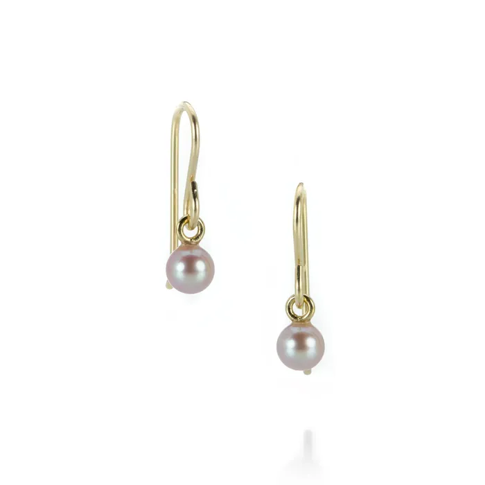 Earrings 4mm Soft Pink Freshwater Pearl Earrings - Maria Beaulieu