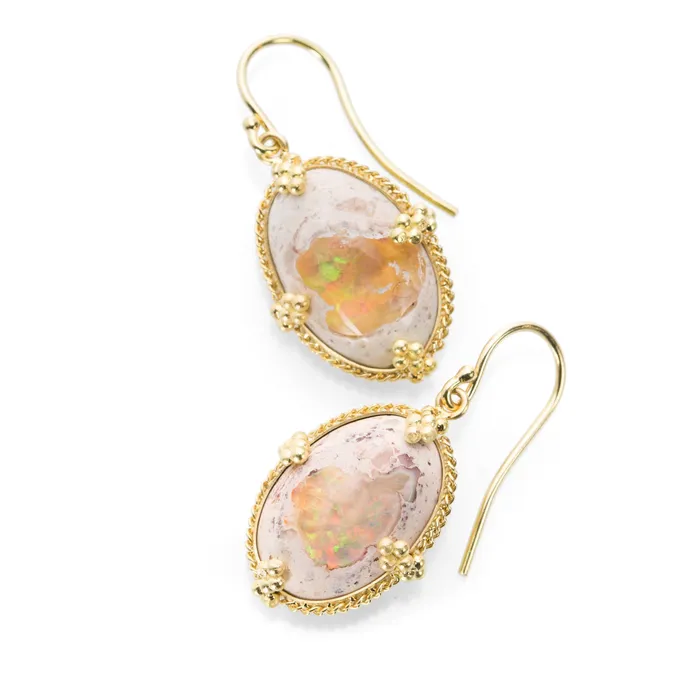 Earrings Amali One of a Kind Mexican Opal Earrings