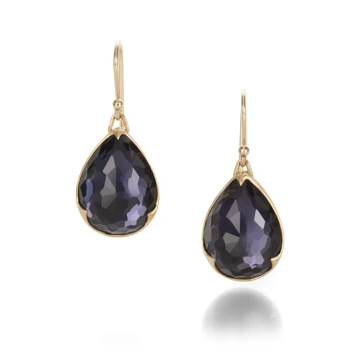 Earrings Amethyst and Hematite Earrings - Gabriella Kiss