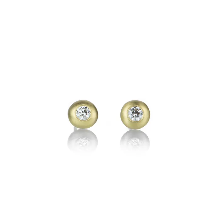 Earrings Anne Sportun Diamond Bezel Stud Earrings