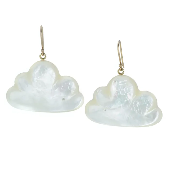 Earrings Annette Ferdinandsen Large Mother of Pearl Daydreamer Cloud Earrings