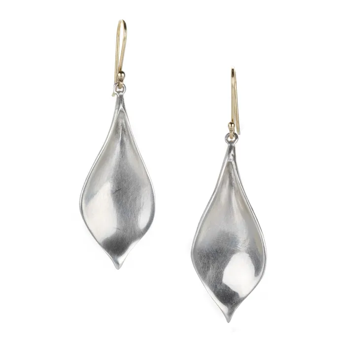 Earrings Annette Ferdinandsen Medium Silver Crocus Petal Earrings