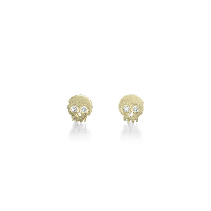 Earrings Diamond Skull Stud Earrings - Victoria Cunningham