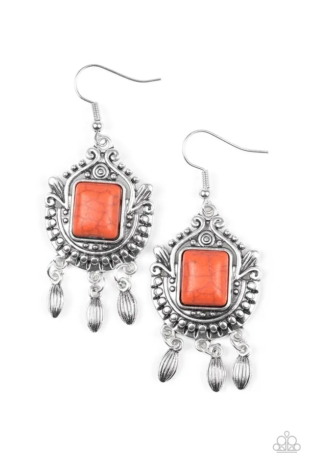 Earrings | diannesjewelryshop Paparazzi Open Pastures Orange Earrings