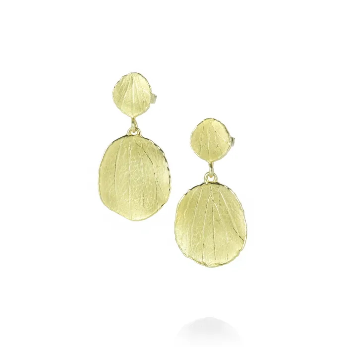 Earrings Double Petal Drop Earrings - Barbara Heinrich