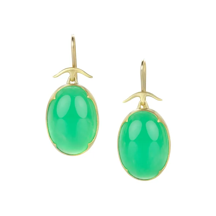 Earrings Gabriella Kiss Fine Chrysoprase Drop Earrings