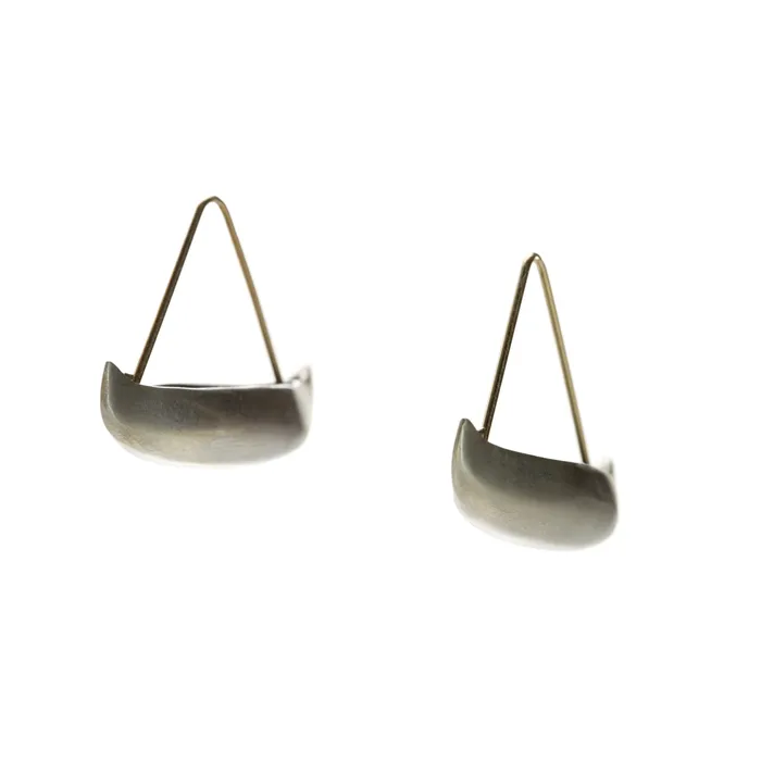 Earrings Gabriella Kiss Silver Canoe Drop Earrings