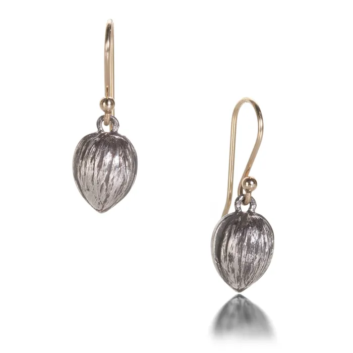 Earrings Gabriella Kiss Silver Tiny Walnut Earrings