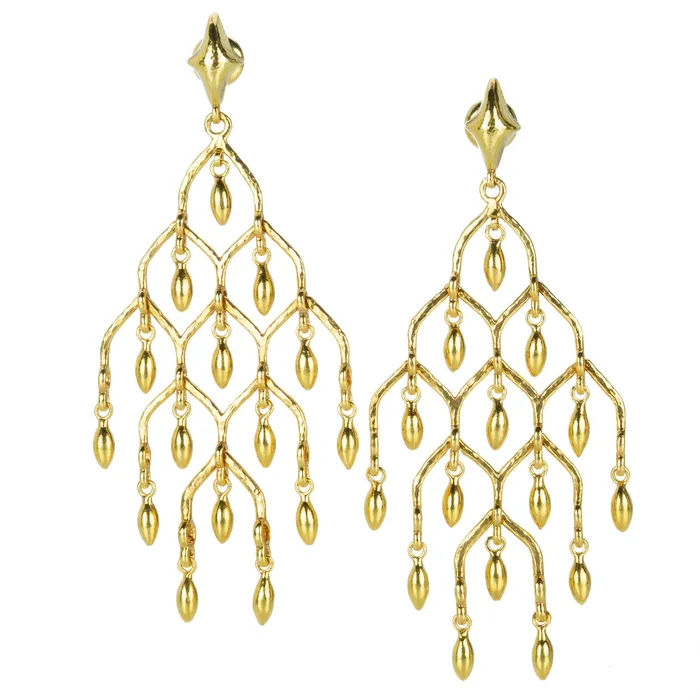 Earrings Gurhan Mini Olive Chandelier Earrings