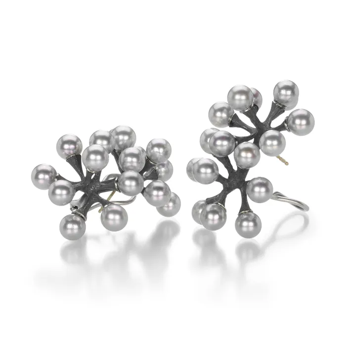 Earrings John Iversen Gray Double Jacks Earrings