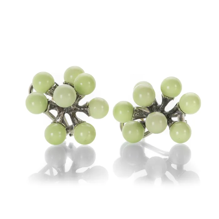 Earrings John Iversen Small Chrysoprase Jacks Earrings