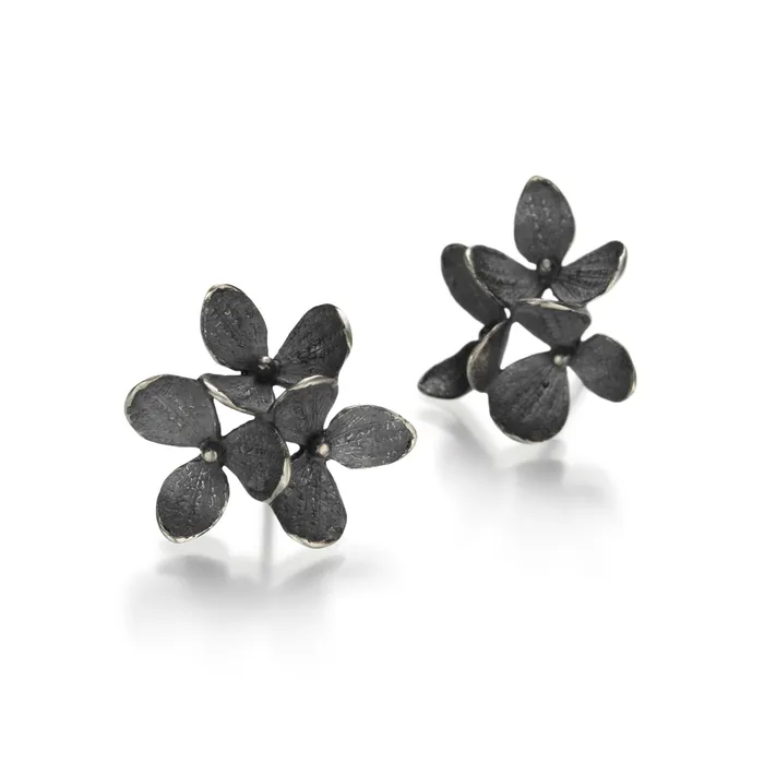 Earrings John Iversen Three Part Hydrangea Earrings