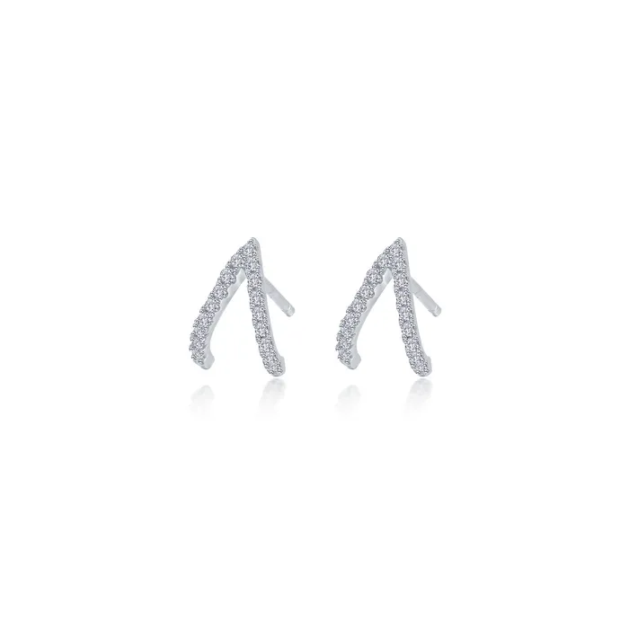 Earrings Lafonn Modern V-Shaped Stud Earrings