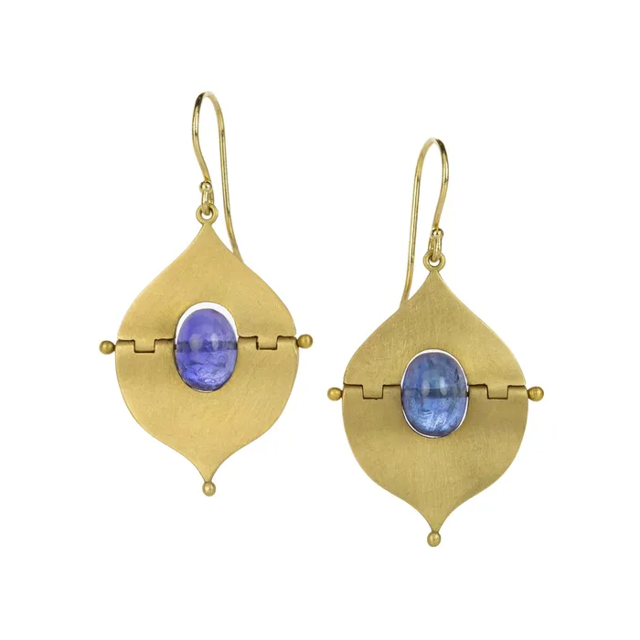 Earrings Mallary Marks Tanzanite Mesopotamian Earrings