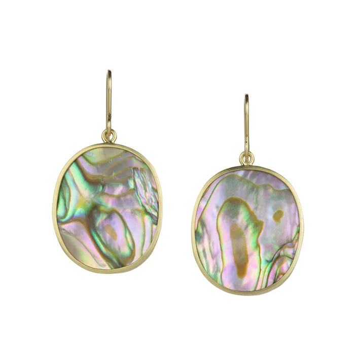 Earrings Maria Beaulieu Abalone Slab Earrings