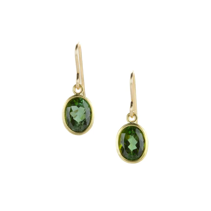 Earrings Maria Beaulieu Dark Green Tourmaline Earrings