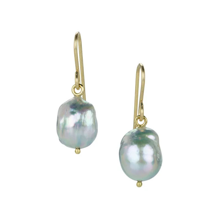 Earrings Maria Beaulieu Japanese Baroque Akoya Pearl Drop Earrings