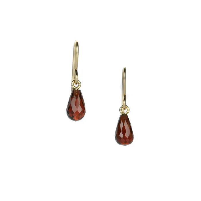 Earrings Maria Beaulieu Red Garnet Drop Earrings