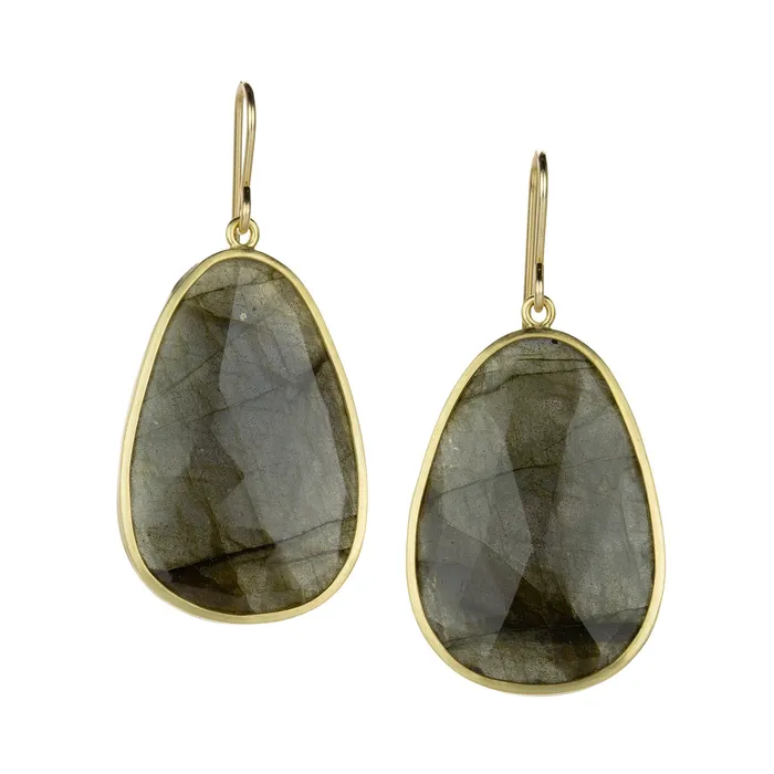 Earrings Maria Beaulieu Rose Cut Labradorite Drop Earrings