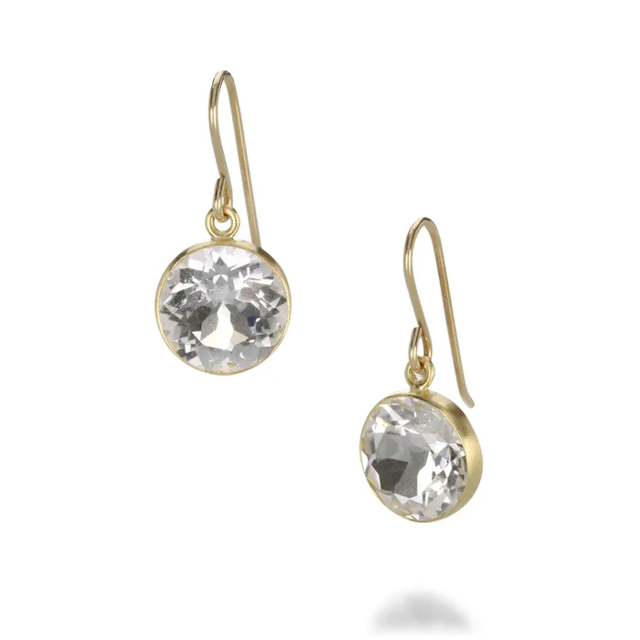 Earrings Maria Beaulieu Round Herkimer Diamond Earrings