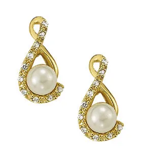 Earrings Overnight Mountings Lab EARRING 6MM PEARL CENTER EARRINGS