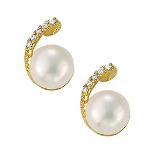 Earrings Overnight Mountings Lab EARRING 7MM PEARL CENTER EARRINGS