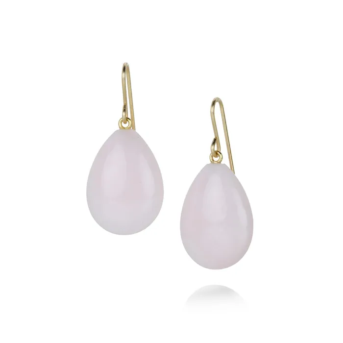 Earrings Pale Pink Opal Teardrop Earrings - Maria Beaulieu