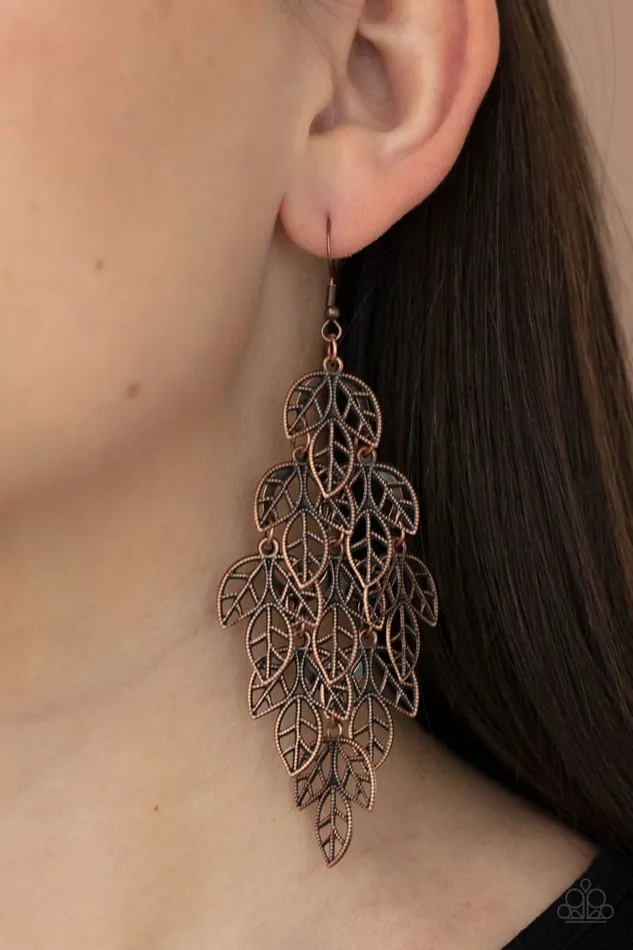 Earrings Paparazzi Accessories Paparazzi The Shakedown - Copper Earrings