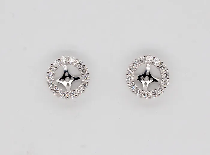 Earrings PINK DIAMOND INC 18KW Diamond Earrings Jackets