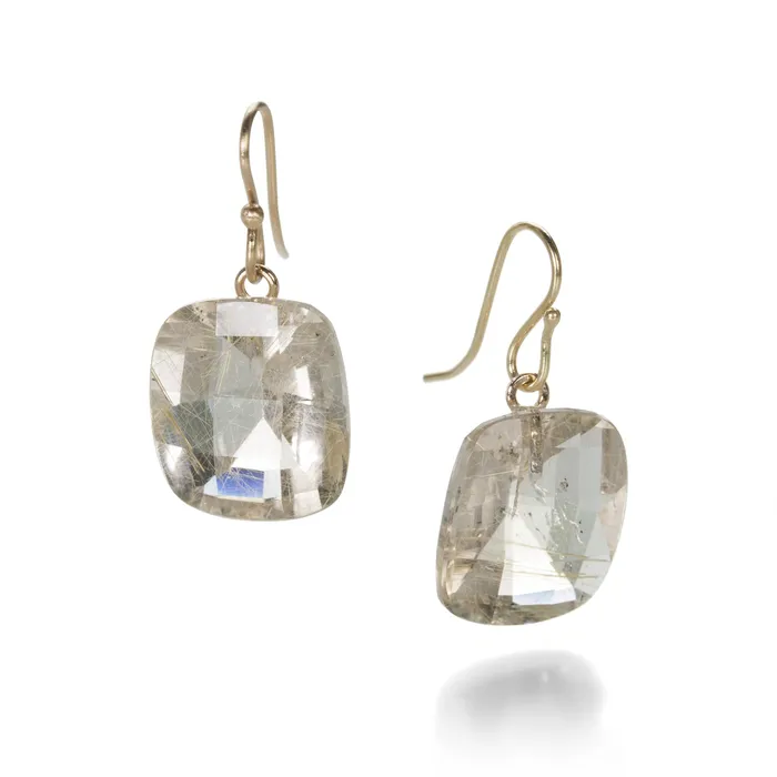 Earrings Rosanne Pugliese Rectangle Rutilated Quartz Earrings