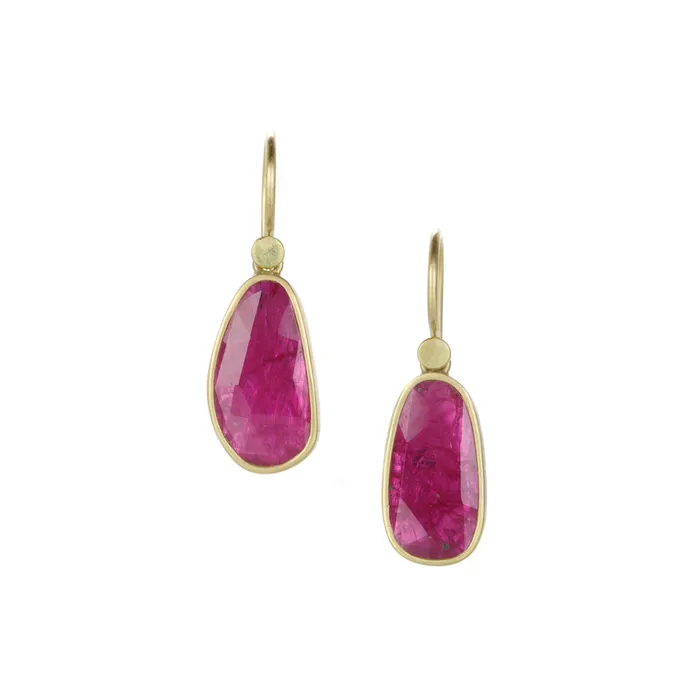 Earrings Ruby Pebble Drop Earrings - Lola Brooks