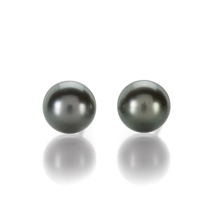 Earrings Small Gray Tahitian Pearl Earrings - Gellner