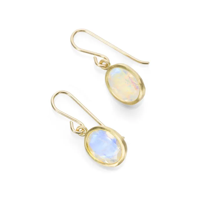 Earrings Small Moonstone Earrings - Maria Beaulieu