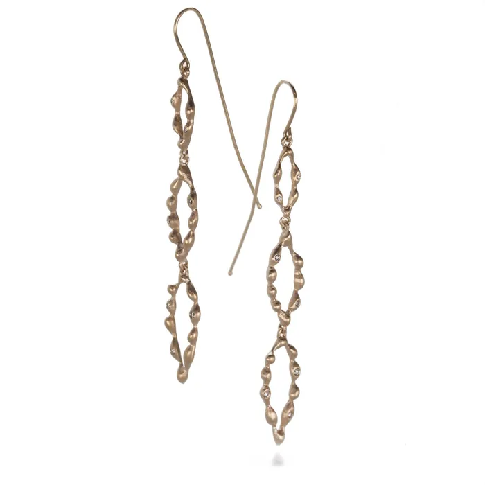 Earrings Three Section Drop Earrings - Nicole Landaw