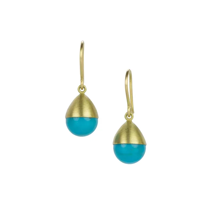 Earrings Turquoise Buoy Drop Earrings - Mallary Marks