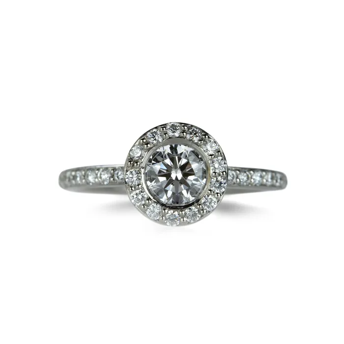 Edward Burrowes Platinum Diamond Halo Ring | Rings