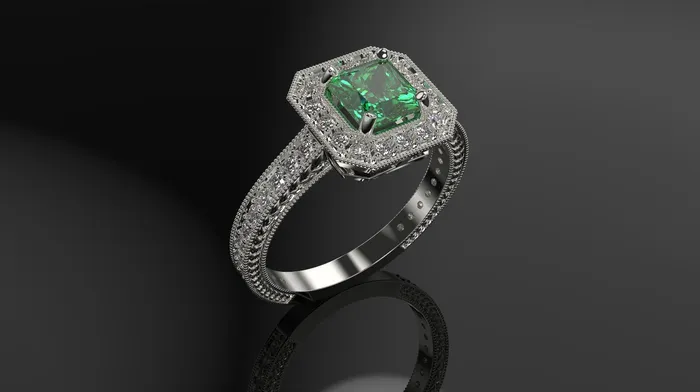 Emerald Engagement Ring Rose Gold Engagement Ring Emerald Ring Emerald Gold Rose Gold Emerald Ring | FL LLC Rings