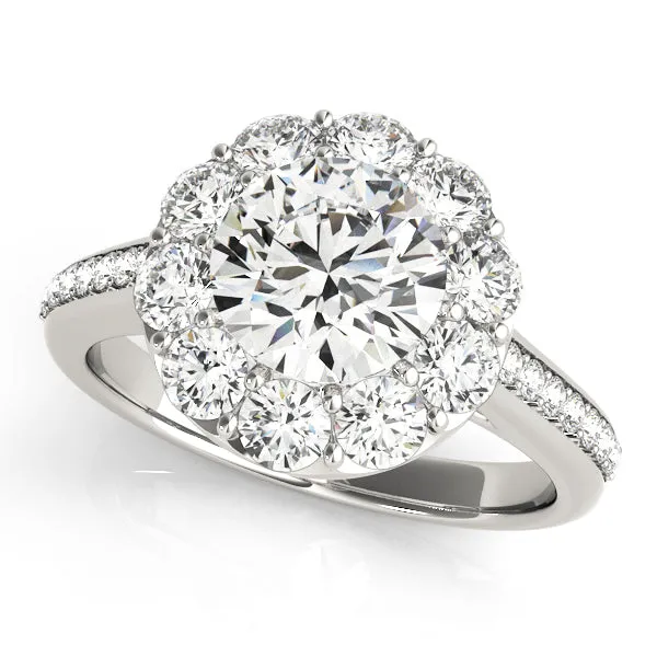 ENGAGEMENT RINGS HALO ROUND | Overnight Mountings Lab Rings