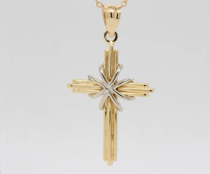 Estate 14KTT Cross Pendant FULLERS PURCHASE FROM PUBLIC Necklaces