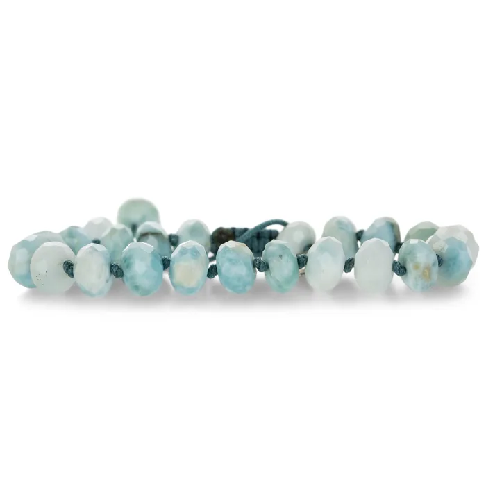 Faceted 8mm Larimar Beaded Bracelet Joseph Brooks Bracelets